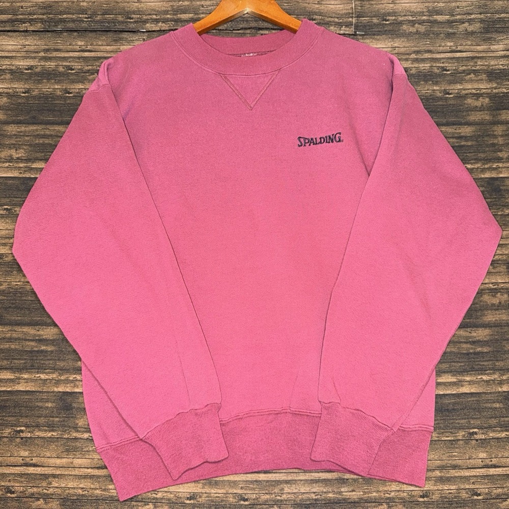 Vintage Spalding Crewneck Sweatshirt Men's Size S Maroon Classic 90s Pullover